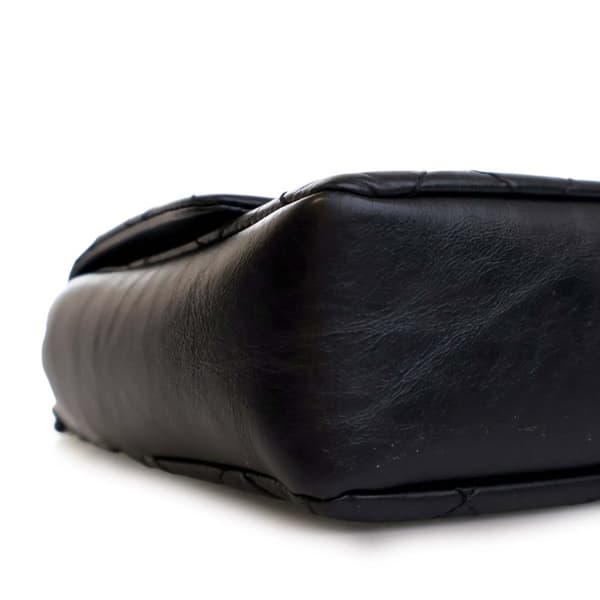 Pre-owned Chanel Quilted Aged Calfskin CC Square Flap Black