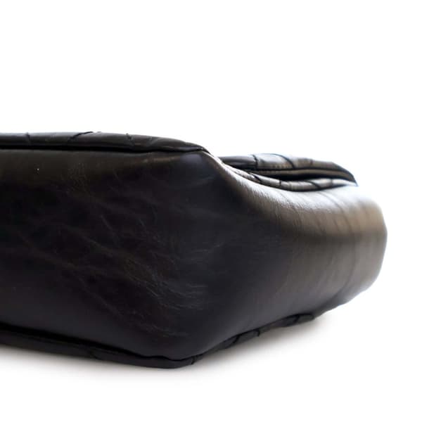 Pre-owned Chanel Quilted Aged Calfskin CC Square Flap Black
