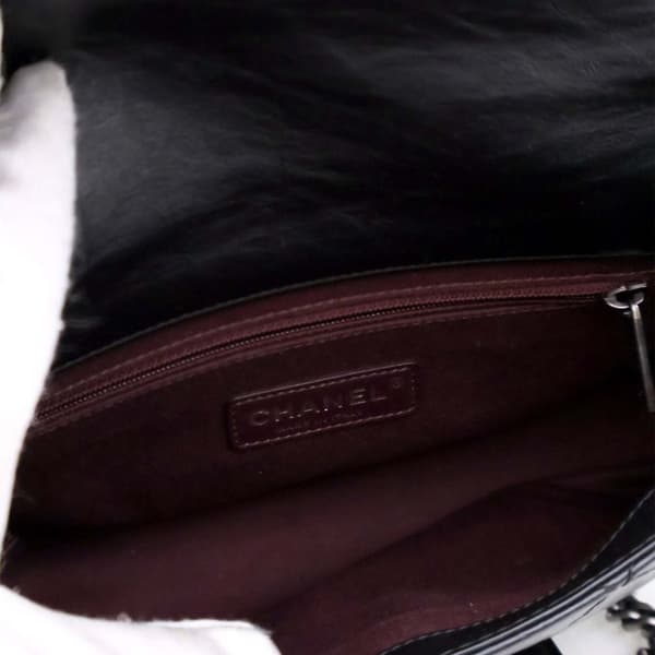 Pre-owned Chanel Quilted Aged Calfskin CC Square Flap Black