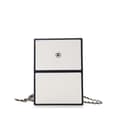 Miniatyrbillede 2 af 10: Pre-owned Chanel Calfskin Chanel No.5 Perfume Box Evening Clutch White
