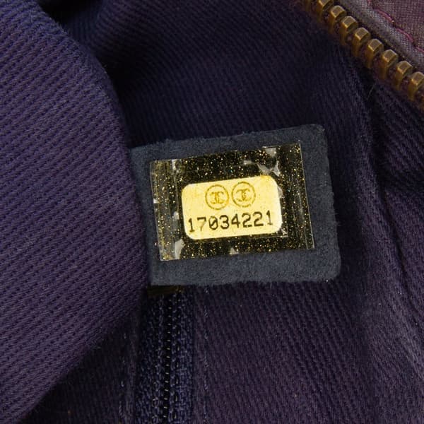 Pre-owned Chanel Large Quilted Iridescent Calfskin Shiva Flap Purple