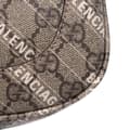 Miniatyrbillede 8 af 10: Pre-owned Gucci Balenciaga The Hacker Project Small GG Supreme Web Jackie 1961 Brown