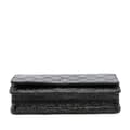 Miniatyrbild 3 av 10: Pre-owned Chanel CC Quilted Crinkled Patent Wallet On Chain Black