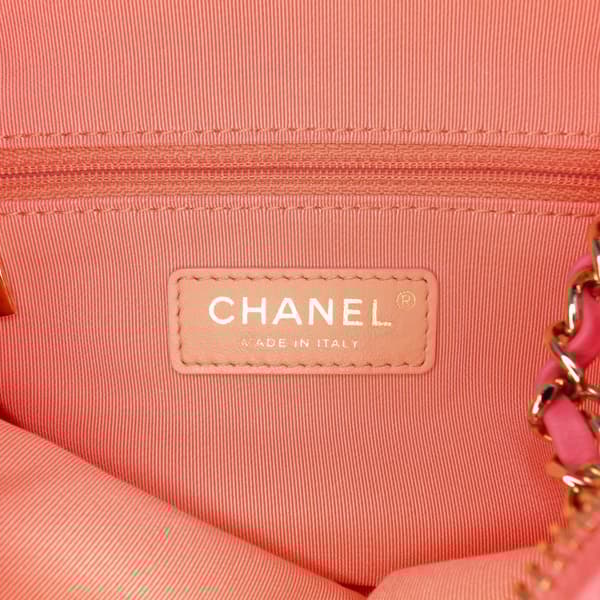 Pre-owned Chanel Lambskin Giant Crystal CC Camera Bag Pink
