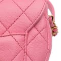 Miniatyrbillede 7 af 10: Pre-owned Chanel Mini CC Quilted Caviar Messenger Flap Pink