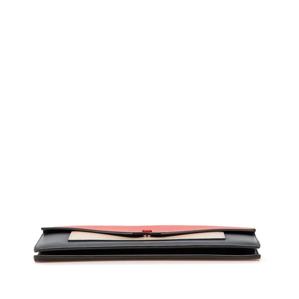 Pre-owned Celine Large Tricolor Leather Pocket Envelope Flap on Chain Blue
