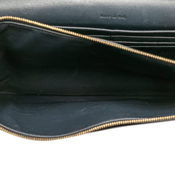 Pre-owned Celine Large Tricolor Leather Pocket Envelope Flap on Chain Blue