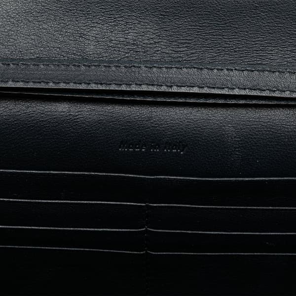 Pre-owned Celine Large Tricolor Leather Pocket Envelope Flap on Chain Blue