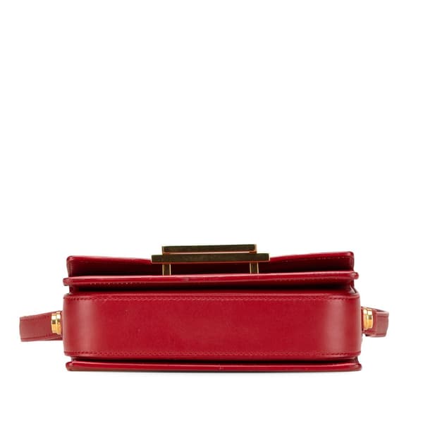 Pre-owned Saint Laurent Small Leather Lulu Crossbody Red