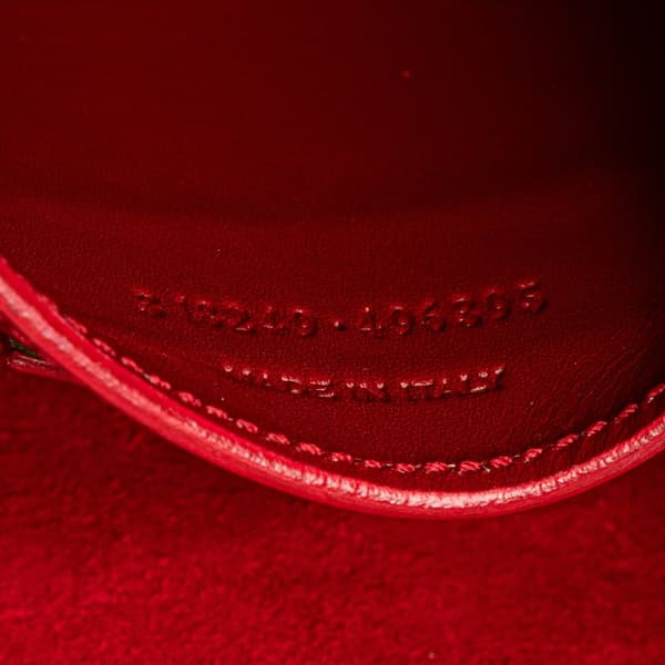 Pre-owned Saint Laurent Small Leather Lulu Crossbody Red