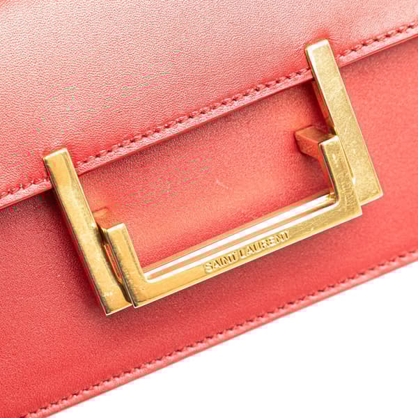 Pre-owned Saint Laurent Small Leather Lulu Crossbody Red