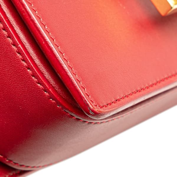 Pre-owned Saint Laurent Small Leather Lulu Crossbody Red