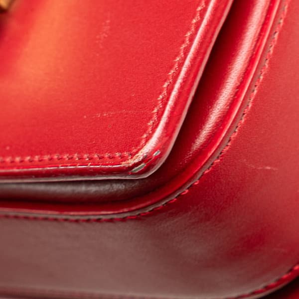 Pre-owned Saint Laurent Small Leather Lulu Crossbody Red