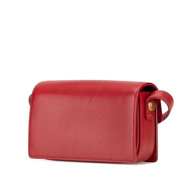 Pre-owned Saint Laurent Small Leather Lulu Crossbody Red
