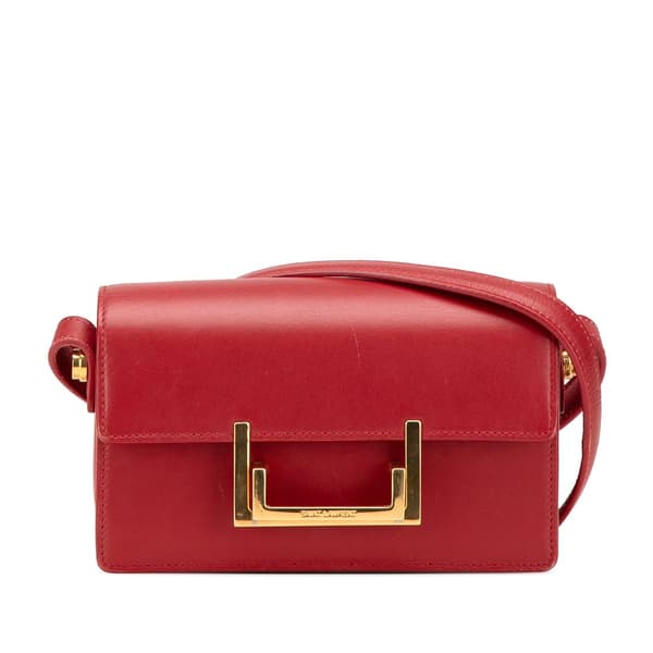 Pre-owned Saint Laurent Small Leather Lulu Crossbody Red
