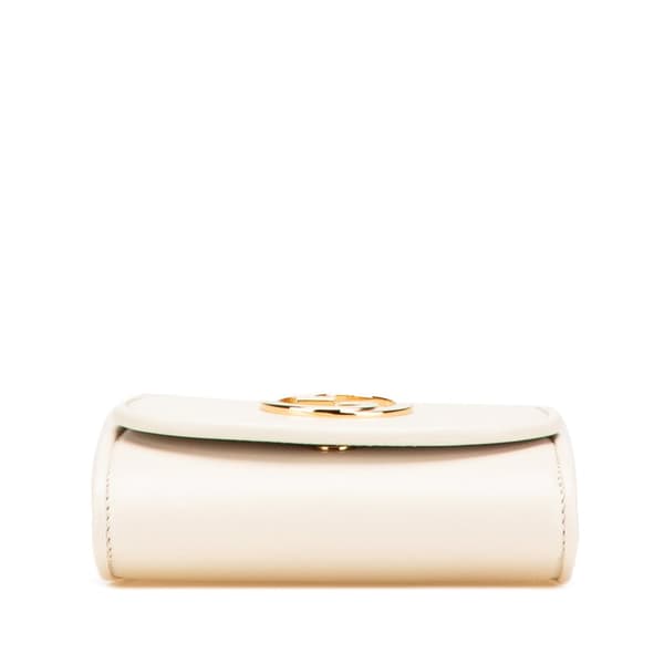 Pre-owned Gucci Medium Calfskin Blondie Wallet on Chain White
