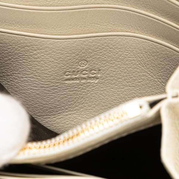 Pre-owned Gucci Medium Calfskin Blondie Wallet on Chain White