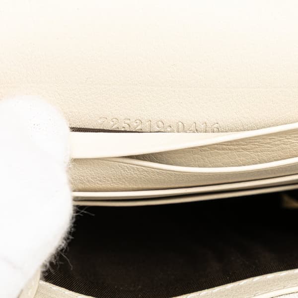 Pre-owned Gucci Medium Calfskin Blondie Wallet on Chain White
