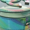 Pikkukuva 6 / 10: Pre-owned Chanel PVC and Metallic Lambskin CC Filigree Round Clutch with Chain Green