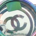 Pikkukuva 8 / 10: Pre-owned Chanel PVC and Metallic Lambskin CC Filigree Round Clutch with Chain Green