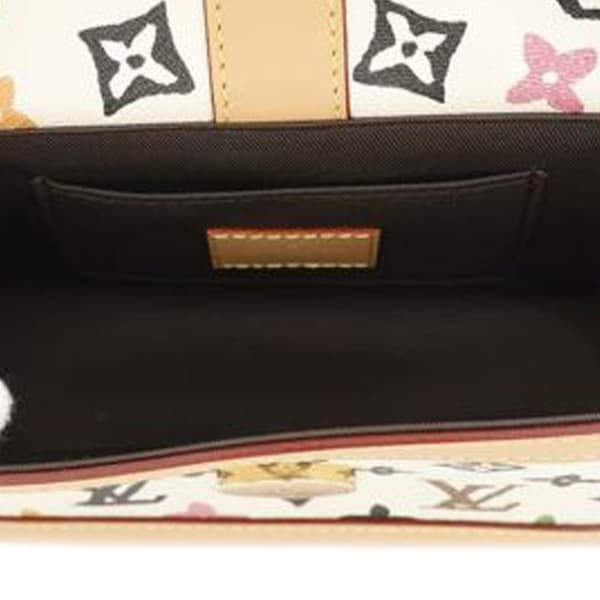 Pre-owned Louis Vuitton Monogram Craggy Envelope Wearable Wallet White