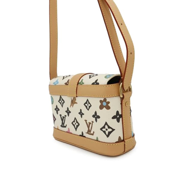 Pre-owned Louis Vuitton Monogram Craggy Envelope Wearable Wallet White