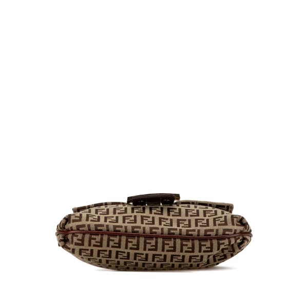 Pre-owned Fendi Zucchino Canvas Crossbody Brown