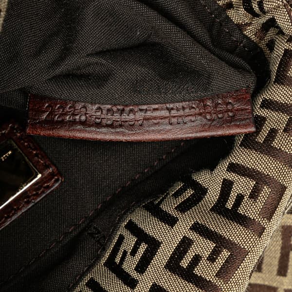 Pre-owned Fendi Zucchino Canvas Crossbody Brown