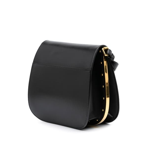 Pre-owned Dior Medium Calfskin Bobby Frame Flap Black