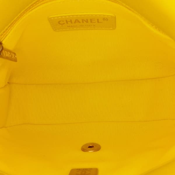 Pre-owned Chanel Small Quilted Lambskin Candy Chain Flap Yellow