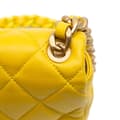 Miniatyrbild 8 av 10: Pre-owned Chanel Small Quilted Lambskin Candy Chain Flap Yellow
