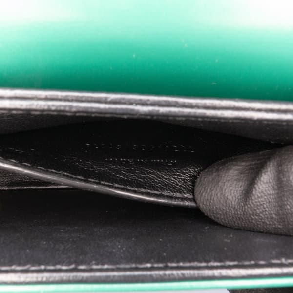 Pre-owned Saint Laurent Small Calfskin Solferino Satchel In Box Green