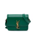 Miniatyrbild 1 av 9: Pre-owned Saint Laurent Small Calfskin Solferino Satchel In Box Green