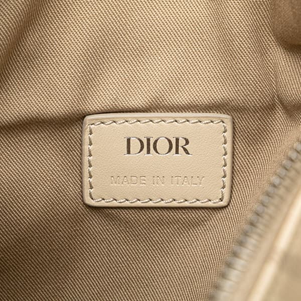 Pre-owned Dior Coated Canvas CD Diamond Nautic Saddle Crossbody Brown