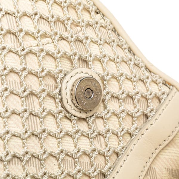 Pre-owned Dior Coated Canvas CD Diamond Nautic Saddle Crossbody Brown