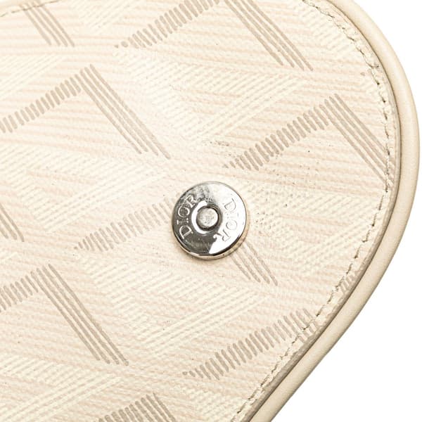 Pre-owned Dior Coated Canvas CD Diamond Nautic Saddle Crossbody Brown