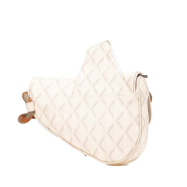 Pre-owned Dior Coated Canvas CD Diamond Nautic Saddle Crossbody Brown