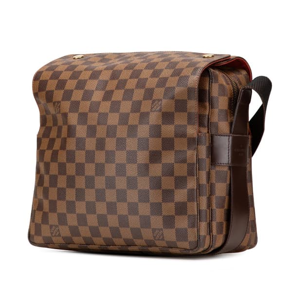 Pre-owned Louis Vuitton Damier Ebene Naviglio Brown
