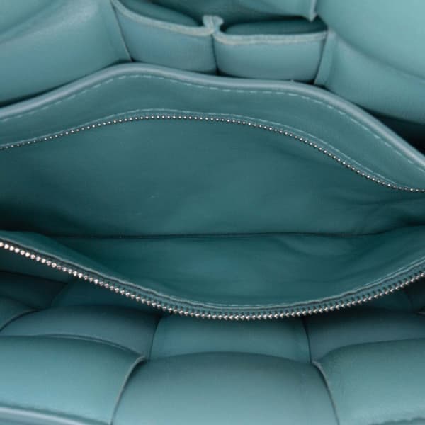Pre-owned Bottega Veneta Nappa Intrecciato Padded Cassette Crossbody Blue