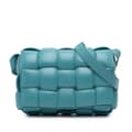 Miniatyrbild 1 av 10: Pre-owned Bottega Veneta Nappa Intrecciato Padded Cassette Crossbody Blue