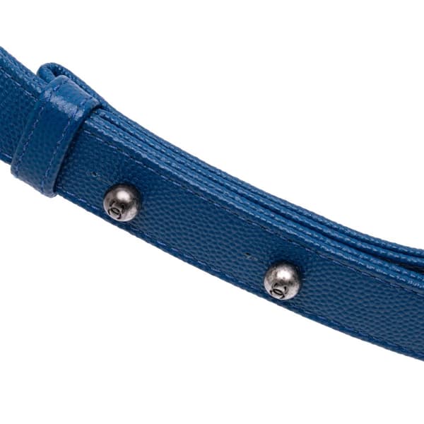 Pre-owned Chanel Old Medium Quilted Caviar Boy Flap Blue