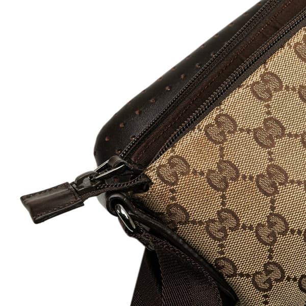 Pre-owned Gucci GG Canvas Crossbody Brown