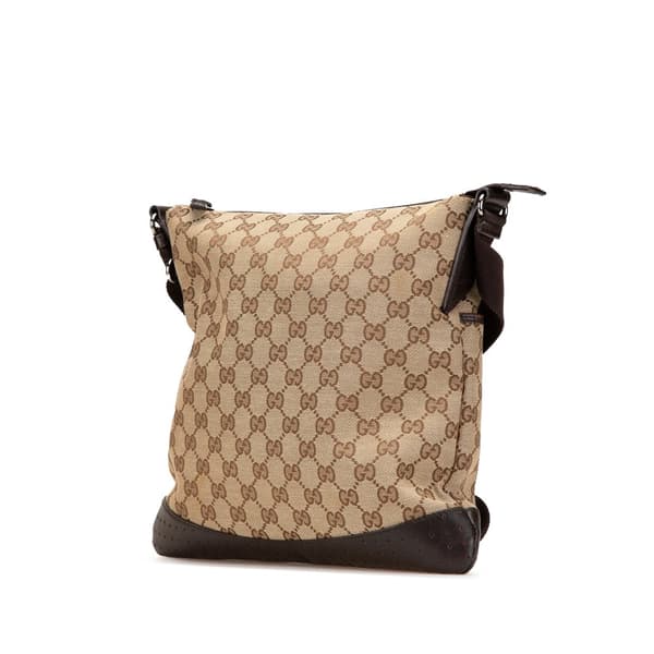 Pre-owned Gucci GG Canvas Crossbody Brown