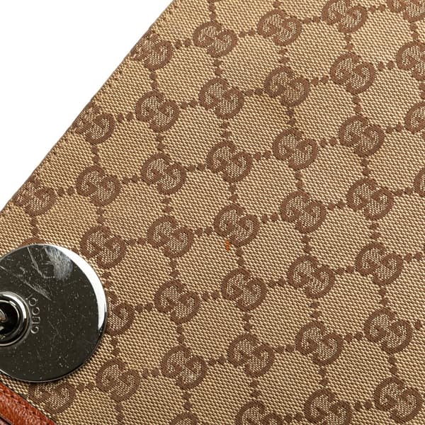 Pre-owned Gucci GG Canvas Eclipse Crossbody Brown