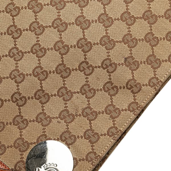 Pre-owned Gucci GG Canvas Eclipse Crossbody Brown