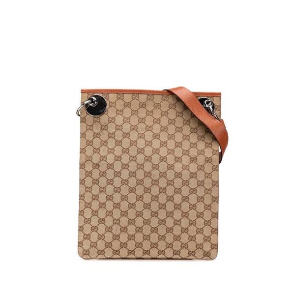 Pre-owned Gucci GG Canvas Eclipse Crossbody Brown