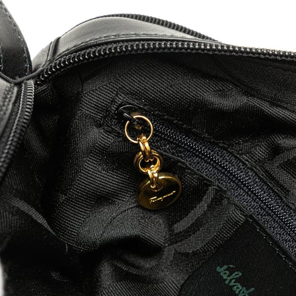 Pre-owned Ferragamo Vara Calfskin Crossbody Black