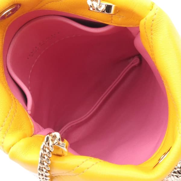 Pre-owned Bvlgari Serpenti Leather Cabochon Phone Case Crossbody Yellow