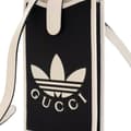 Miniatyrbild 6 av 10: Pre-owned Gucci Adidas Leather Phone Case Crossbody Black