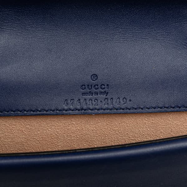Pre-owned Gucci Super Mini Velvet Dionysus Crossbody Blue